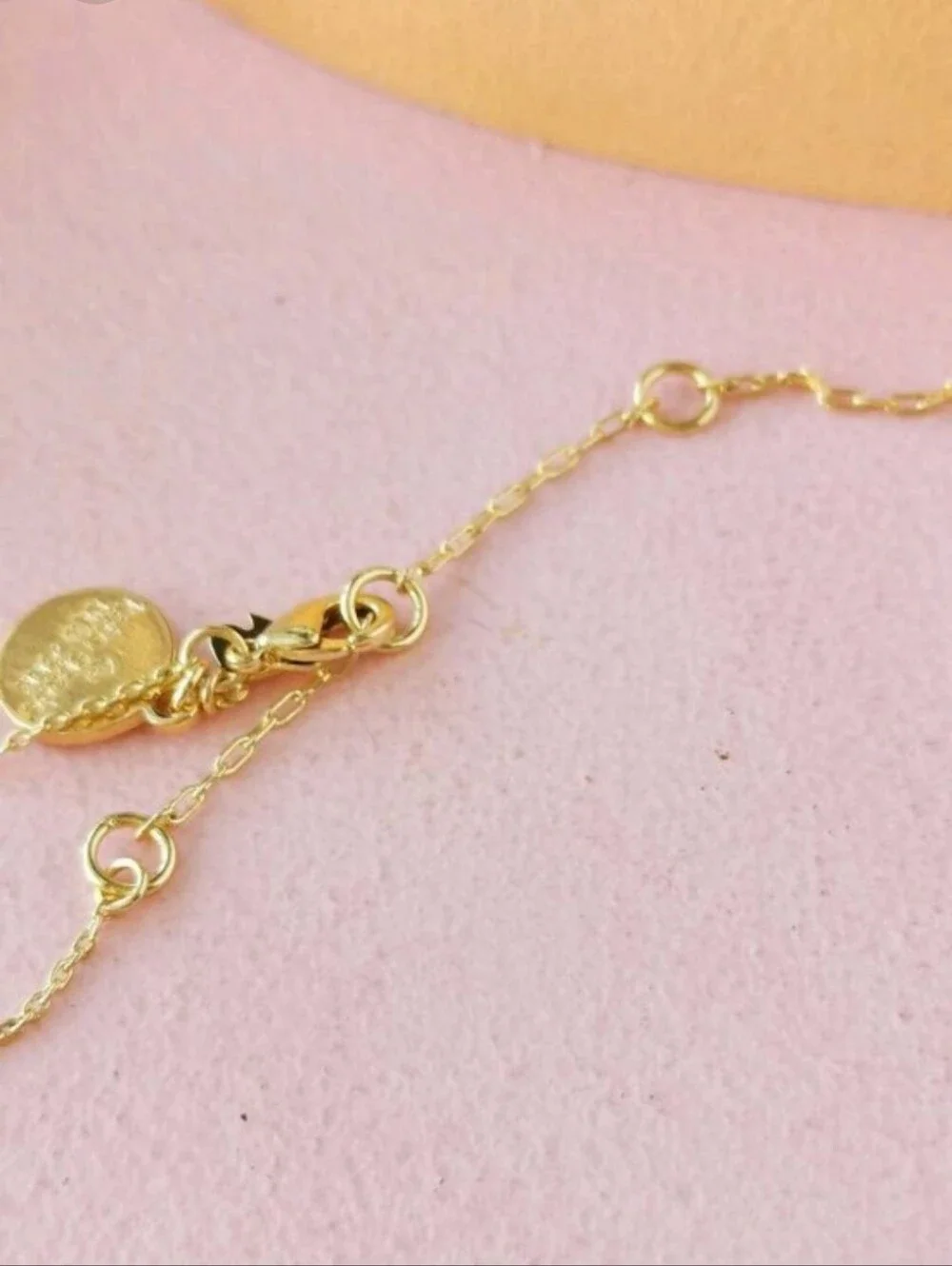 kate spade Gold-Tone Necklace with Black Gem and Red Bow Accent NWOT